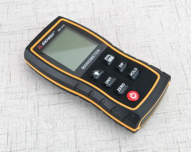 Alt view image 5 of 5 - SNDWAY SW-512 Digital Manometer Air Pressure gauge 11 Unit Vacuum Pressure Gauges differential natural gas pressure gauge meter measurement