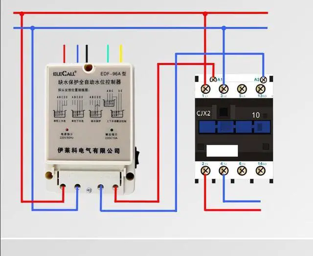 Alt view image 4 of 6 - ELECALL EDF-96B AC380V Water Automatic Level Controller Electronic Water Liquid Level Detection Sensor Water Pump Controller - 5M