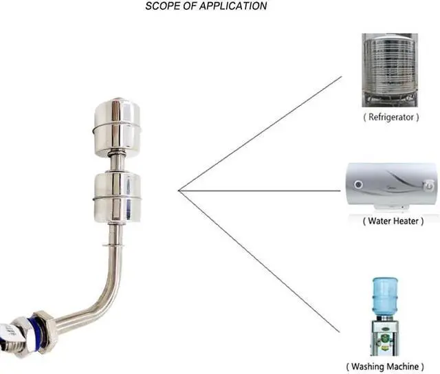 Alt view image 6 of 6 - New Water Level Senso Right Angler Liquid Float Switch Tank Pool Stainless Steel ESC11510-2 2A1