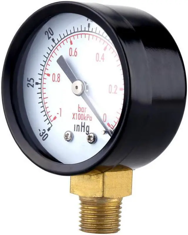 Alt view image 2 of 6 - TS-50-1+1 0-30inHg/0-1bar Dia 50 Measuring Manometer Dial Display Vacuum Pressure Gauge