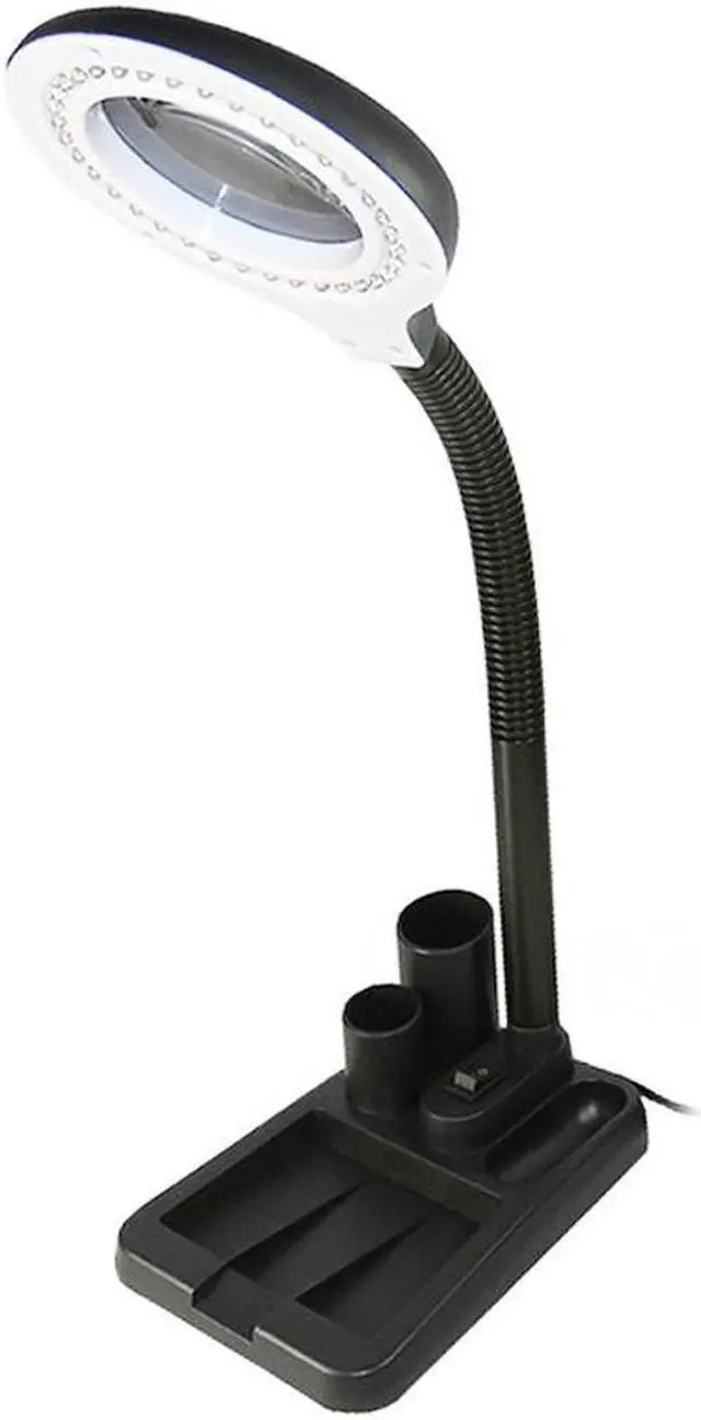 Main image of AC220V 6W 40 LEDs 5X/10X Magnifier Glass Desk Lamp with Gadget Storage Design