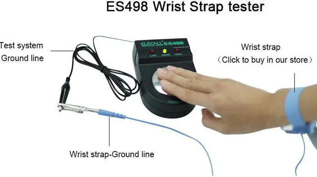 Alt view image 3 of 6 - ES498 Electrostatic Strap Tester Anti Static Anti-Static Wrist Strap Measurement Wrist Strap Tester