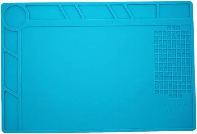 Main image of 340mm x 230mm Working Mat Blue Heat Resisting Silicone Repair Mat S-120 for Fix Soldering Station with Scale Rule