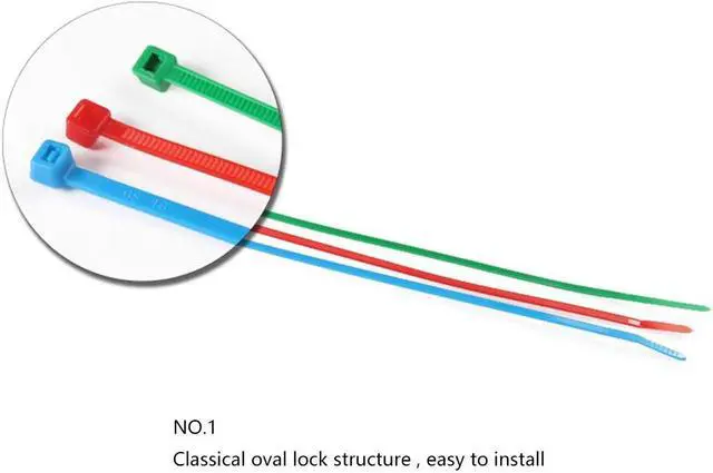 Alt view image 6 of 6 - 3*100mm Colorful Self-Locking Nylon Cable Ties480Pcs/Box Cable Zip Tie Loop Ties For Wires Tidy
