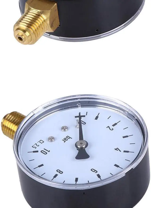 Alt view image 5 of 5 - TS-60-10bar/0-10bar 1/4'' NPT Dial Display Pressure Gauge Measuring Manometer