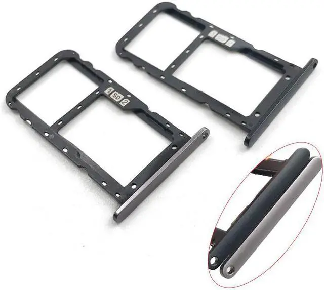 Main image of SIM Card Holder Tray Slot Compatible For ASUS Zenfone 5 ZE620KL 6.2" Replacement Part SIM Card Card Holder Adapter Socket (Black)