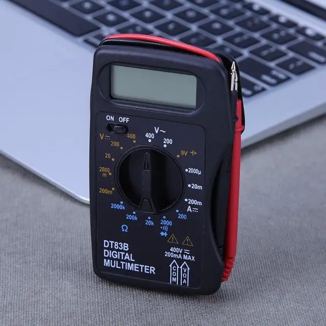 Alt view image 2 of 7 - Portable Digital Multimeter Mini Pocket Ammeter Voltmeter Current Voltage Ohm Meter Battery Capacity Electrical Test 1999 Counts