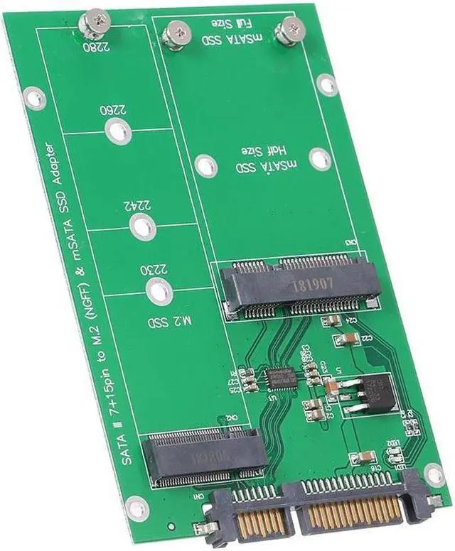 Main image of M.2 NGFF to SATA Adapter Card MSATA SSD to SATA III Converter Support 2230 2242 2260 2280
