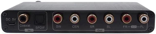 Alt view image 3 of 6 - 5.1 CH Digital Audio Converter Decoder SPDIF Optical Coaxial to RCA DTS/AC3