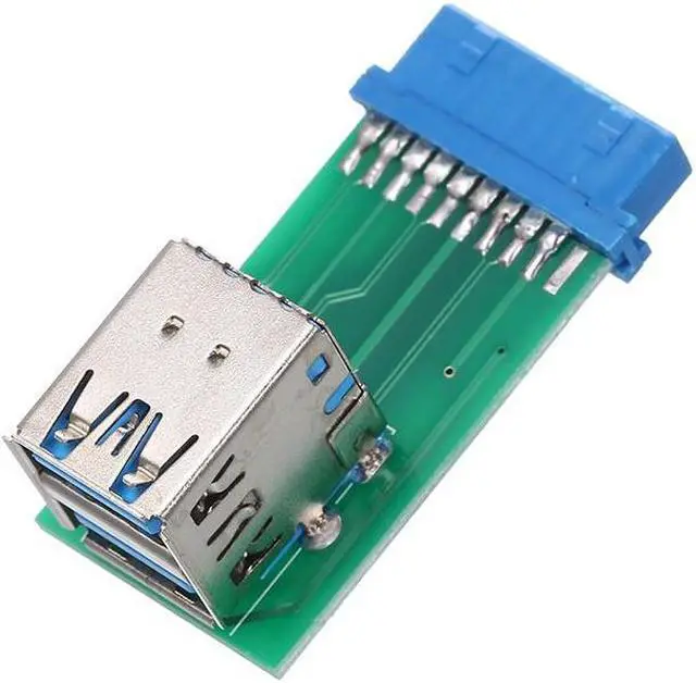 Alt view image 5 of 5 - Dual USB 3.0 Type-A Female to Motherboard Adapter Card 20Pin/19Pin Header