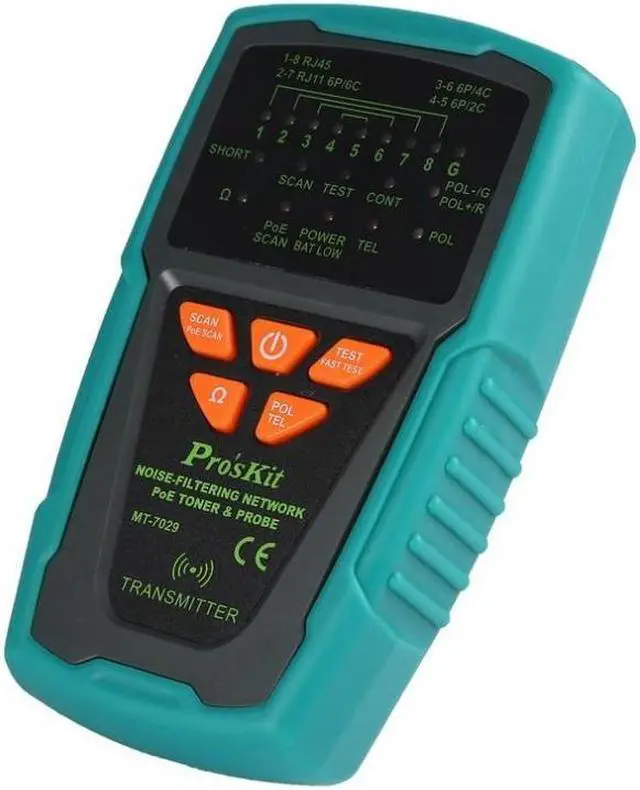Alt view image 3 of 7 - Pro'sKit MT-7029 Network Toner Probe Kit Audio Network Handheld Network Cable Tester Wire Telephone Line Detector Tracker