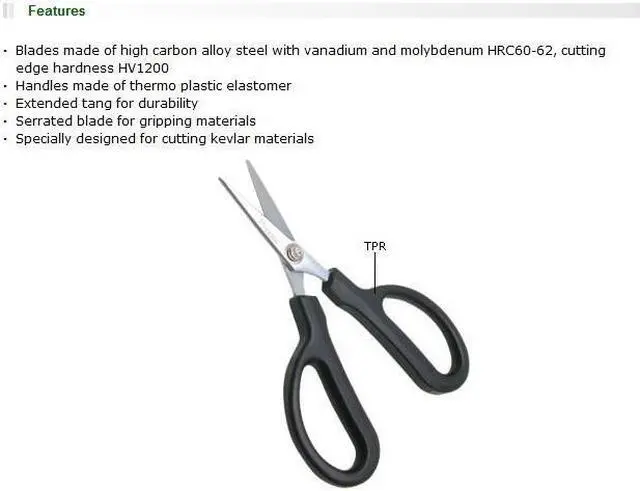 Alt view image 3 of 3 - Pro'sKit DK-2043 Fiber Optic Cutter Sharp Serrated Fiber Scissors Cut Tool Multi-purpose Scissors