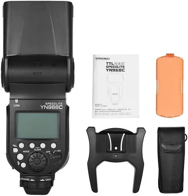 Alt view image 3 of 7 - YONGNUO YN968C Wireless TTL Flash Speedlite 1/8000s HSS Built-in LED Light 5600K for Canon DSLR Cameras Compatible with YN622C YN560 Wireless System