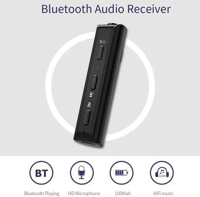 Alt view image 2 of 4 - Bluetooth Car Kit G29 AUX Wireless HIFI Music Bluetooth Receiver 3.5mm Jack Handsfree Car Kit Audio Music Adapter Player