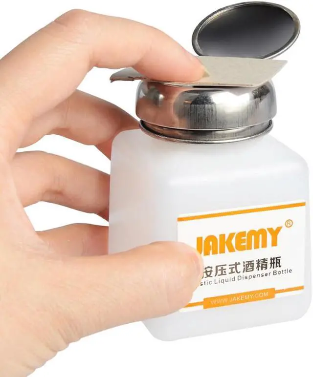 Alt view image 2 of 5 - JAKEMY JM-Z10 Liquid Alcohol Press Empty Clear Bottle Portable Plastic Liquid Dispenser Bottle Liquid Pumping Bottle