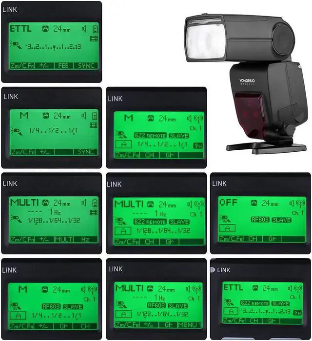 Alt view image 4 of 7 - YONGNUO YN685 E-TTL HSS 1/8000s GN60 2.4G Wireless Flash Speedlite Speedlight for Canon DSLR Cameras Compatible with YONGNUO 622C/603 wireless system