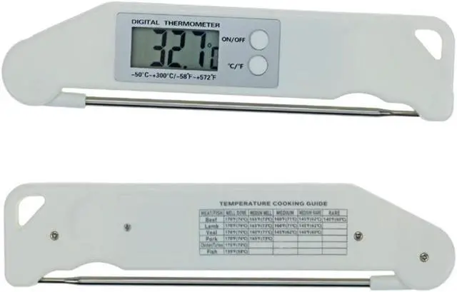 Alt view image 3 of 4 - Kitchen Food Thermometer Folding Barbecue Electronic Thermometer BBQ
