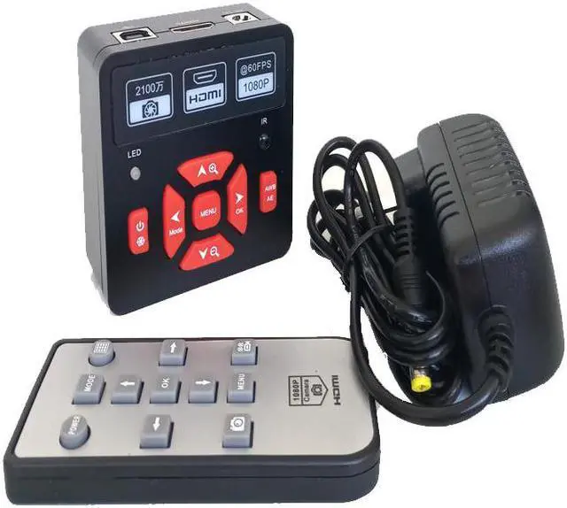 Alt view image 3 of 5 - 21MP 1080P HDMI USB Digital Microscope Camera 300X C-Mount Magnification Adjustable Zoom Lens for IC Motherboard Repair