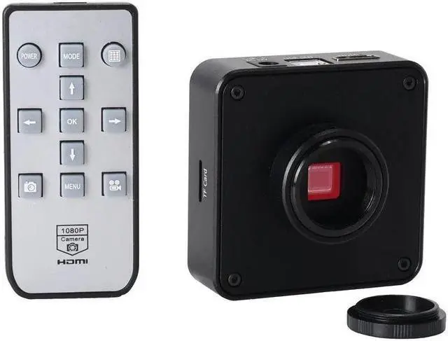 Alt view image 3 of 3 - 34MP Full HD Industrial Electronic Digital Video Microscope Camera for Phone CPU PCB Repairing with Remote Control - Black