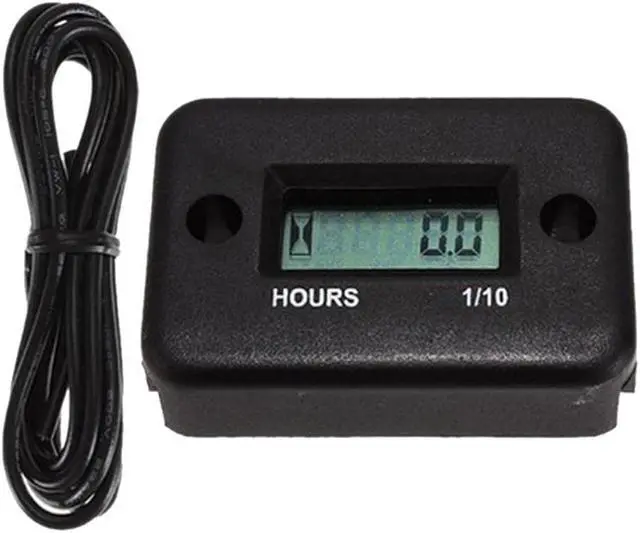 Alt view image 2 of 2 - 1pcs New Inductive Digital Hour Meter Waterproof LCD Display for Bike Motorcycle ATV Snowmobile Marine Boat Ski Dirt Gas Engine - Black