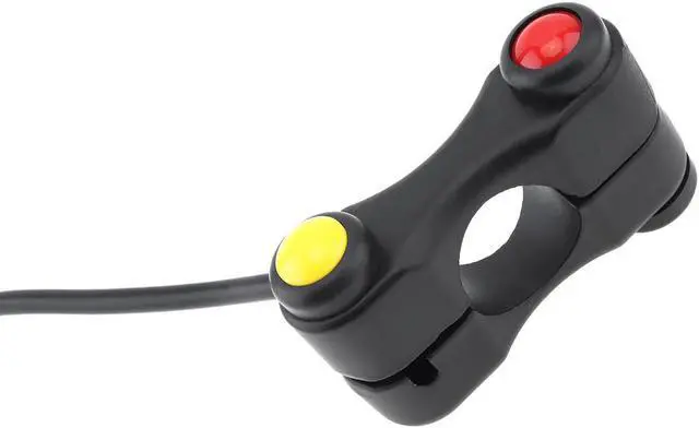 Alt view image 3 of 5 - 7/8'' 22MM Motorcycle Handlebar Control Switch 3 Button 7 Wires Alloy Handlebar Switches for ATV / Harley / Suzuki / Yamaha