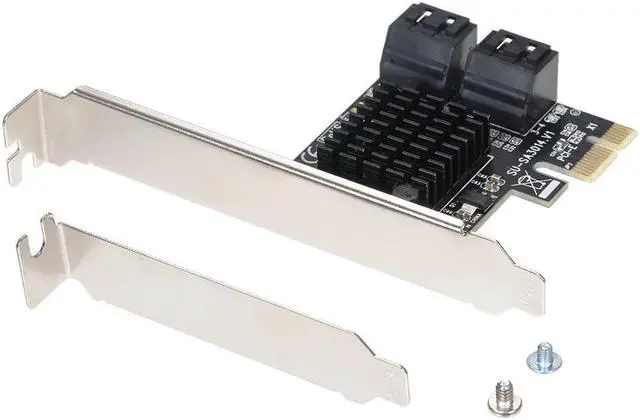 Alt view image 2 of 7 - PCIE to SATA Card PCI-E Adapter PCI Express to SATA3.0 Expansion Card 4Port SATA III 6G for SSD HDD