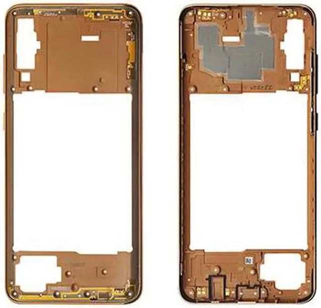 Main image of Housing Middle Frame Bezel replacement parts For Samsung Galaxy A70 A705 Middle Plate Cover (Gold)