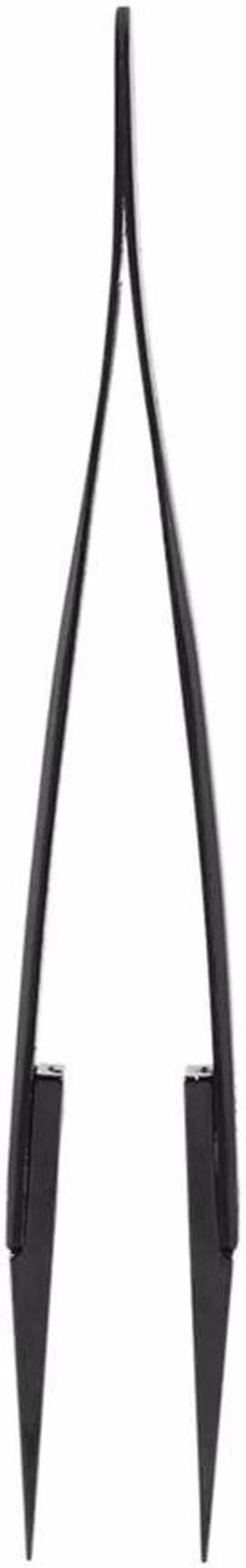 Alt view image 2 of 5 - Stainless Steel Ceramic Tweezers Heat Resistant Non Conductive Ceramic Pointed Tip Forceps DIY Tools Hand Tool - Black