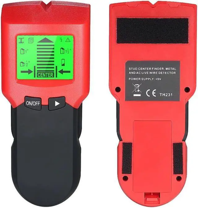 Alt view image 4 of 7 - Stud Finder Wall Detector with Large LCD Digital Wood Studs Center Finder Metal and AC Cable Live Wire Scanner Warning Detection