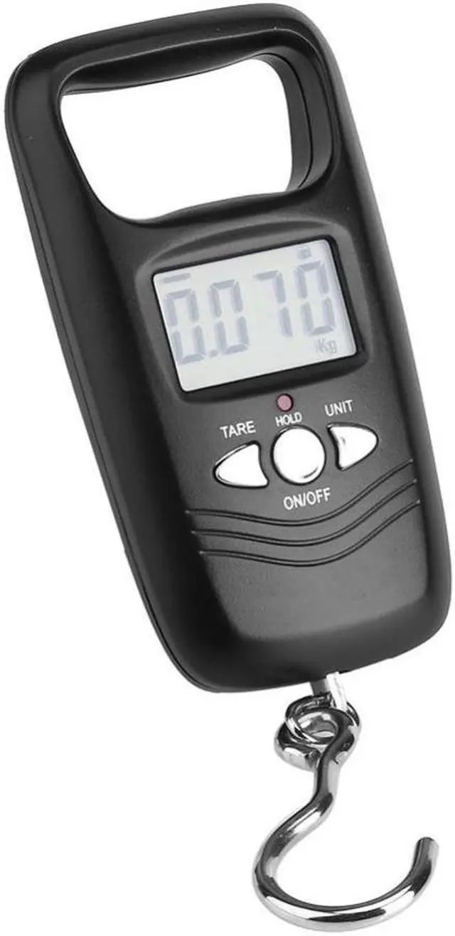 Alt view image 2 of 4 - WH-A17L 50KG Digital Hanging Scale Double Accuracy Portable Electronic Pocket Scale Hanging Luggage Weighing Steelyard Scale - Black