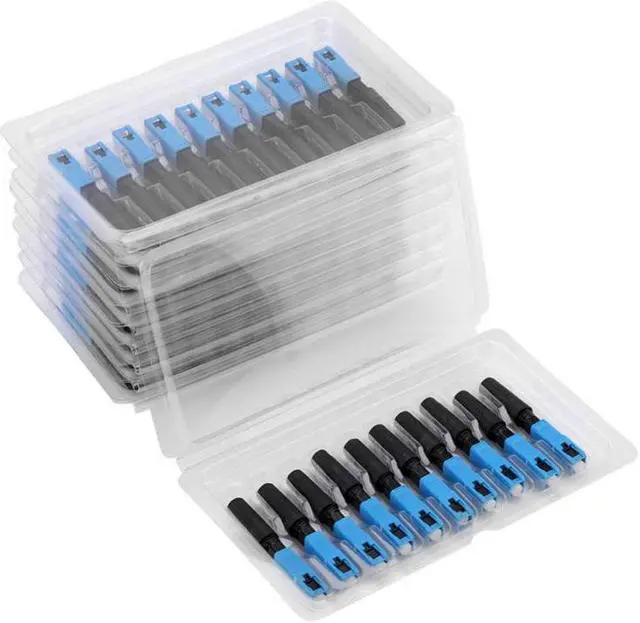 Alt view image 3 of 7 - 100pcs Embedded SC Optic Fiber Quick Fast Connector Adapter for FTTH