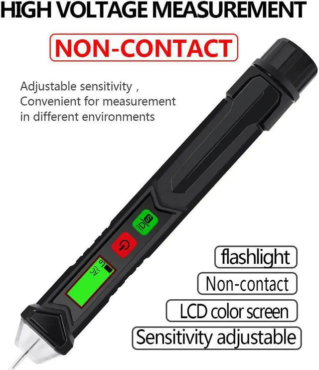 Alt view image 5 of 6 - WINAPEX ET8900 Non-contact Voltage Tester Pen Signal Intensity Display Sensitivity Adjustable Auto Voltage Tester Pen Detector
