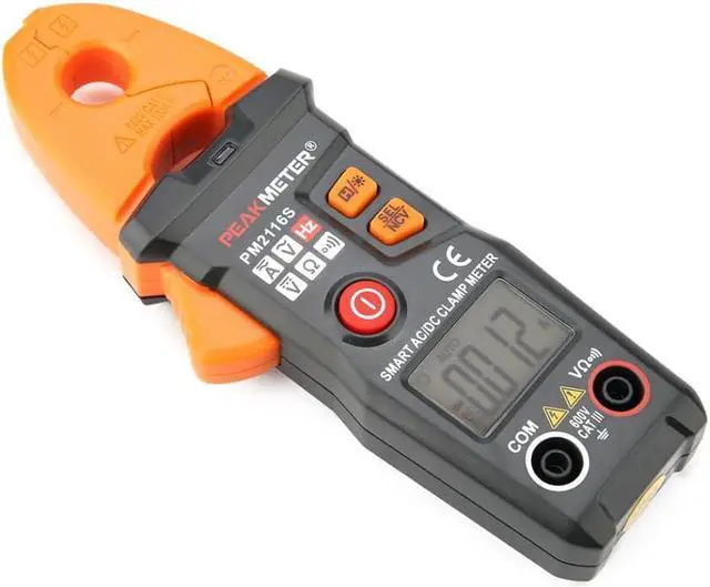 Alt view image 5 of 7 - PEAKMETER PM2116S Clamp Multimeter Mini Non-contact DC/AC 10mA-100A Digital Current Meter Multimeter Measuring Tool 600V