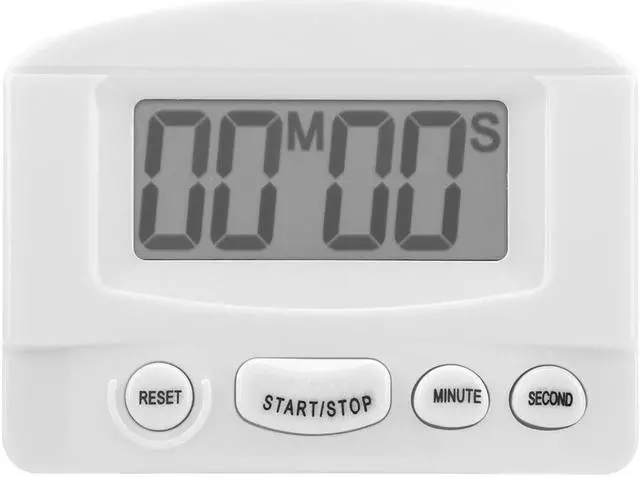 Main image of Digital LCD Kitchen Timer Cooking Baking Time Electronic Count Down Clock Alarm Timer - White