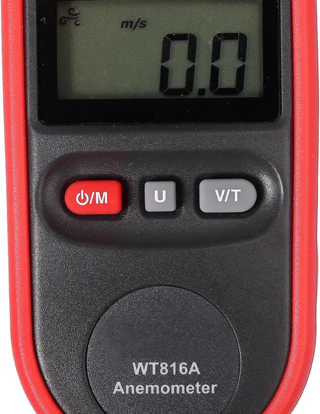 Alt view image 2 of 4 - WinAPEX WT816A Digital Anemometer Wind Speed Meter -10 ~ 45C Temperature Tester Anemometro with LCD Backlight Display