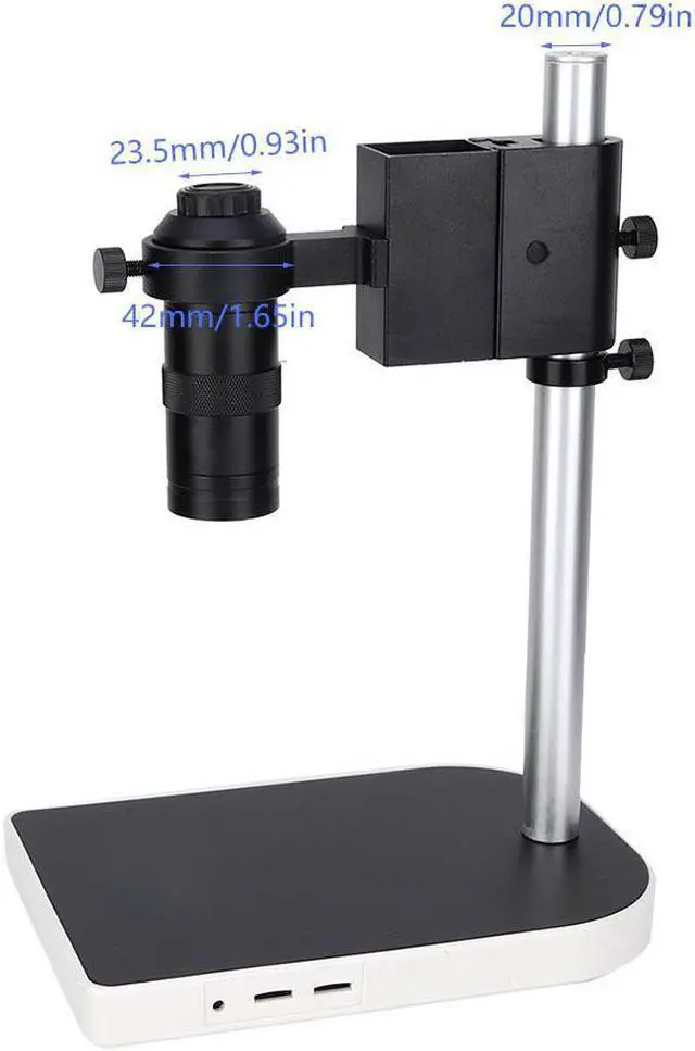 Alt view image 3 of 6 - Aluminium Alloy UP Down Adjustable Support Table Microscope Stand & 100X C-Mount Lens for Industry Digital Microscope C-Mount