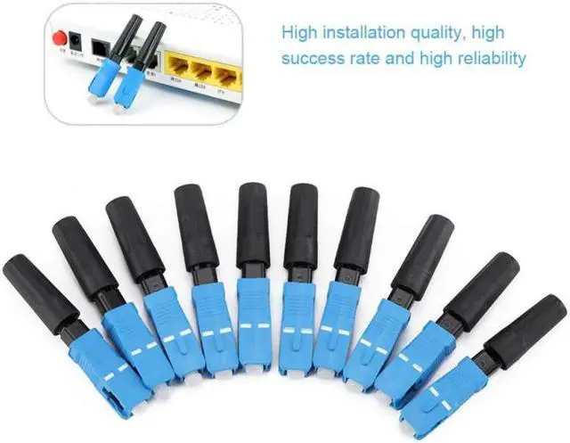 Alt view image 4 of 7 - 100pcs Embedded SC Optic Fiber Quick Fast Connector Adapter for FTTH