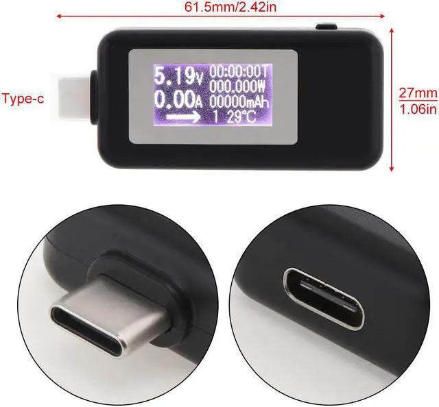 Alt view image 2 of 7 - Battery Tester 4V to 20V 0A to 3A USB Charger Power Battery Capacity Tester Voltage Current Meter