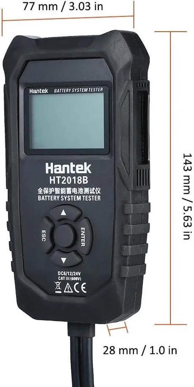 Alt view image 4 of 7 - Hantek 6V 12V 24V LCD Digital Car Battery Analyzer Automotive Vehicle Battery Diagnostic Tester Tool Digital Tester