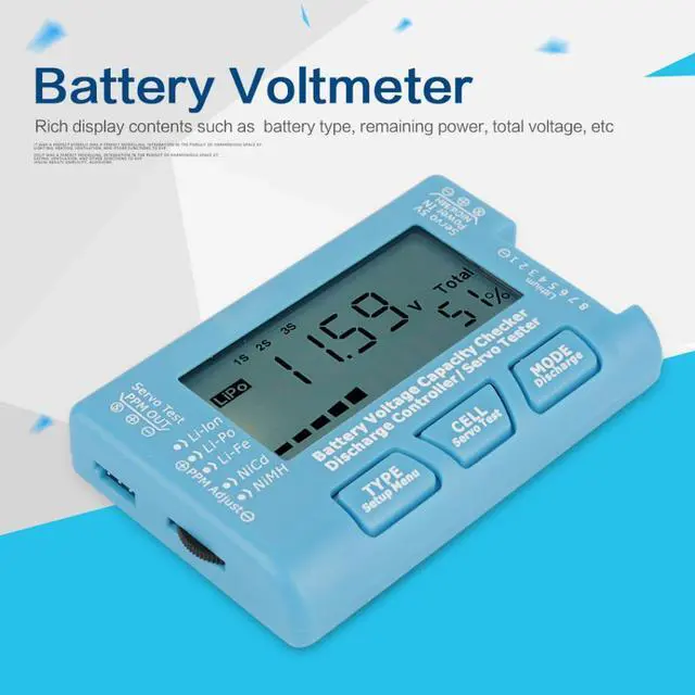 Alt view image 4 of 7 - Digital LCD Battery Voltmeter Battery Capacity Voltage Balance Discharge Meter Battery Balance