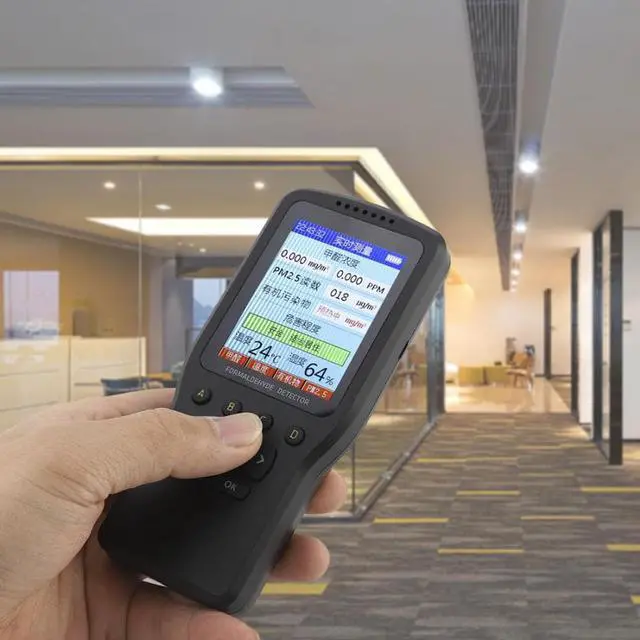 Alt view image 4 of 7 - Professional PM2.5 Household Formaldehyde Detector TVOC Haze Meter Monitor Indoor Home Air Quality Tester Pluviometro USB Charge