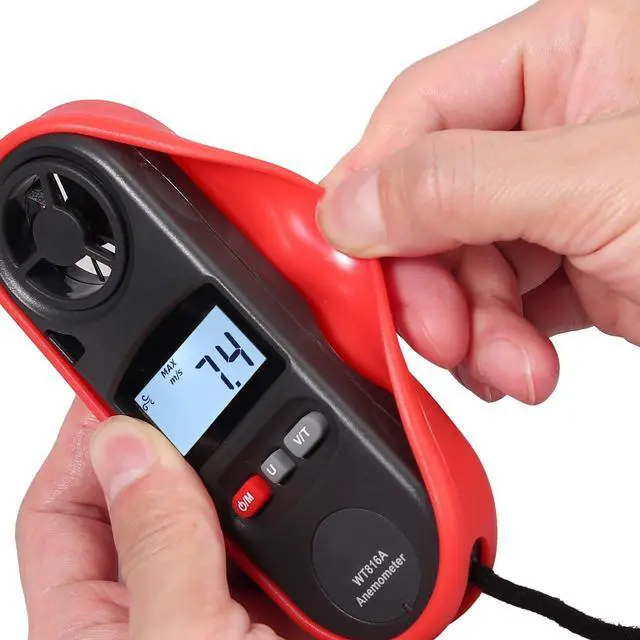 Alt view image 3 of 4 - WinAPEX WT816A Digital Anemometer Wind Speed Meter -10 ~ 45C Temperature Tester Anemometro with LCD Backlight Display