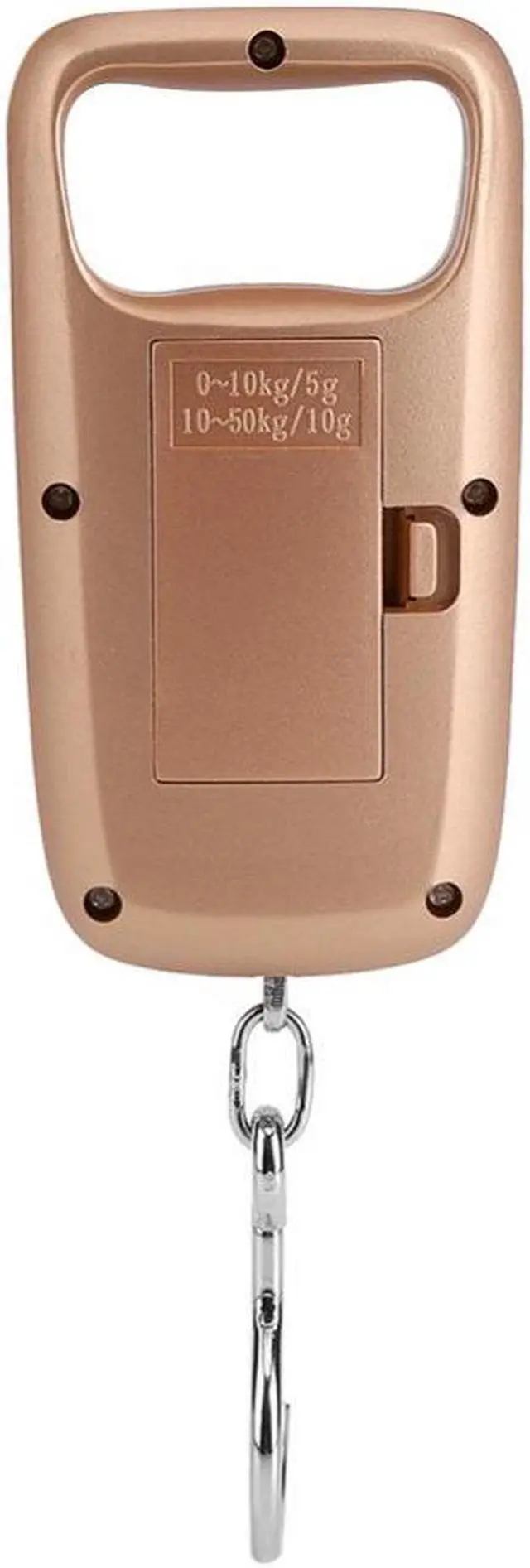 Alt view image 4 of 4 - WH-A17L 50KG Digital Hanging Scale Double Accuracy Portable Electronic Pocket Scale Hanging Luggage Weighing Steelyard Scale - Gold