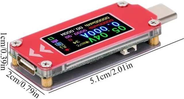 Alt view image 6 of 7 - TC64 PD Charger Tester Type-C Tester Color Display Voltmeter Ammeter Charging Voltage Current Capacity Detector Meter