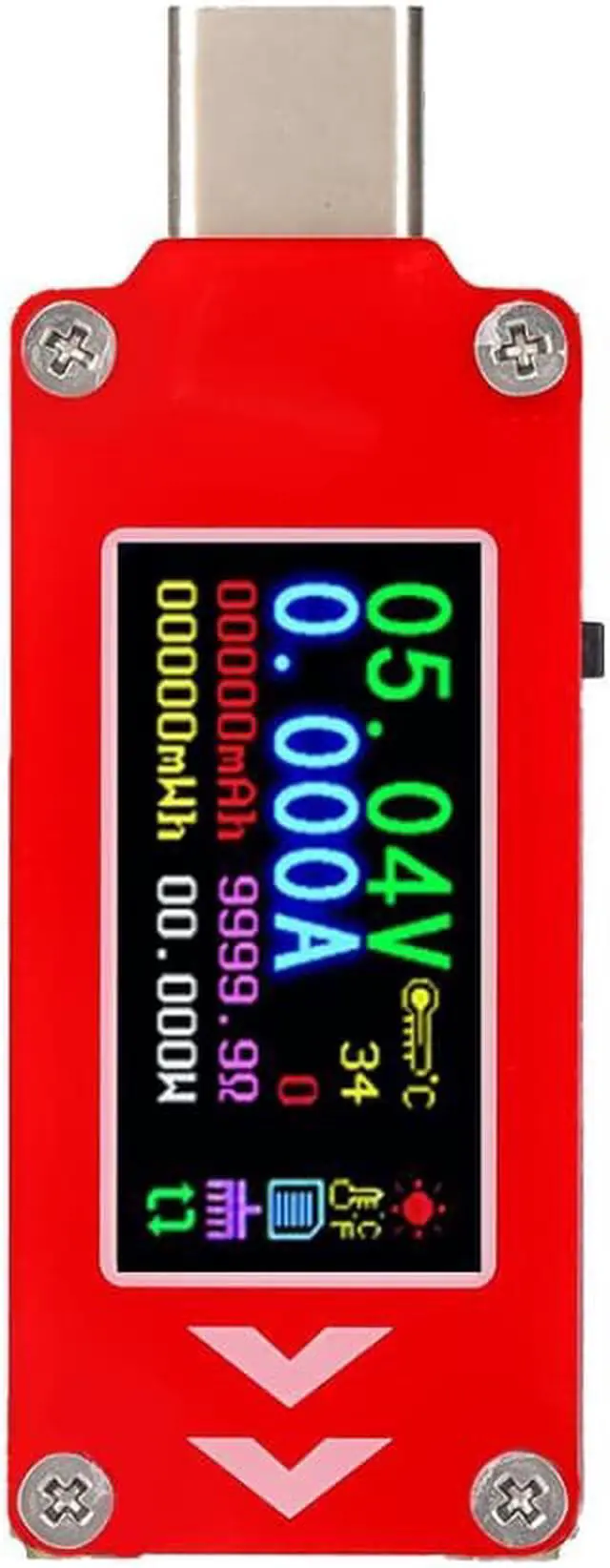 Alt view image 5 of 7 - TC64 PD Charger Tester Type-C Tester Color Display Voltmeter Ammeter Charging Voltage Current Capacity Detector Meter