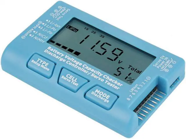 Alt view image 3 of 7 - Digital LCD Battery Voltmeter Battery Capacity Voltage Balance Discharge Meter Battery Balance