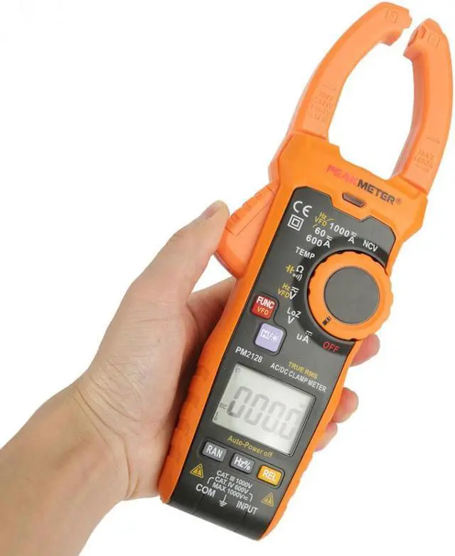 Alt view image 5 of 7 - PEAKMETER PM2128 Digital AC/DC Clamp Meter Voltage Current Meter Resistance Capacitance Tester