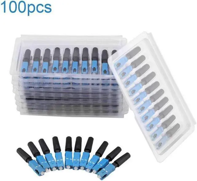 Alt view image 2 of 7 - 100pcs Embedded SC Optic Fiber Quick Fast Connector Adapter for FTTH