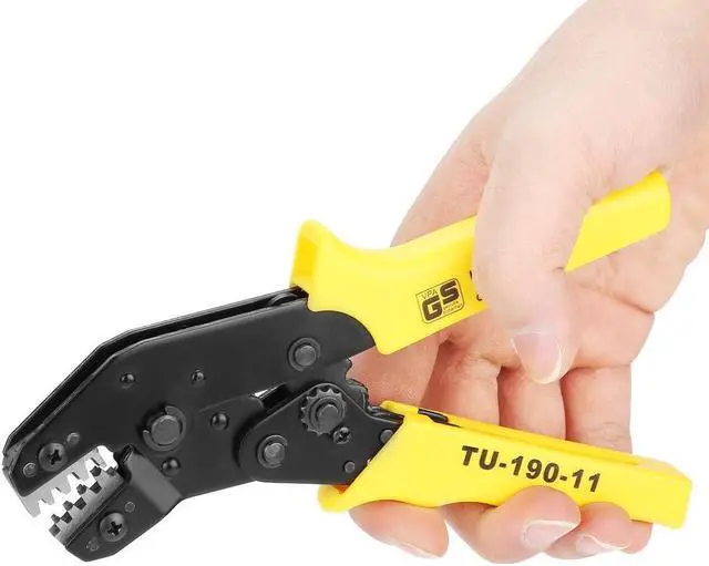 Alt view image 6 of 7 - Chrome-vanadium Steel Terminals Crimp Plier Hand Cable Stripper Crimping Hand Tool AWG 28-18