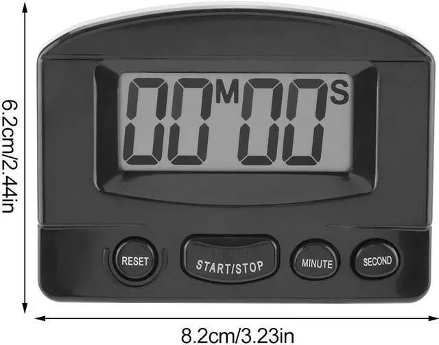 Alt view image 2 of 4 - Digital LCD Kitchen Timer Cooking Baking Time Electronic Count Down Clock Alarm Timer - Black
